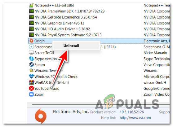 Uninstalling Origin