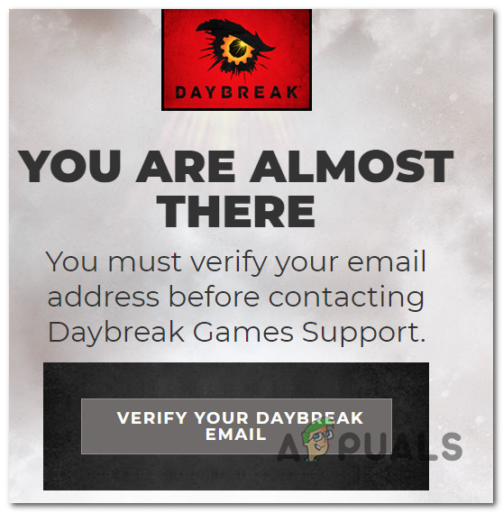 Verify the daybreak account