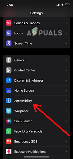 Tap on Accessibility.
