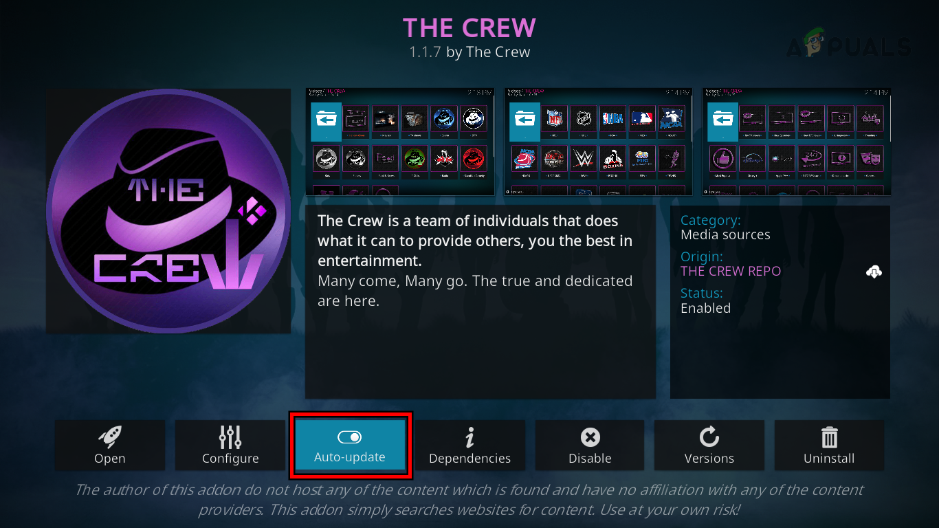 Update or Enable Auto-Update of a Kodi Addon