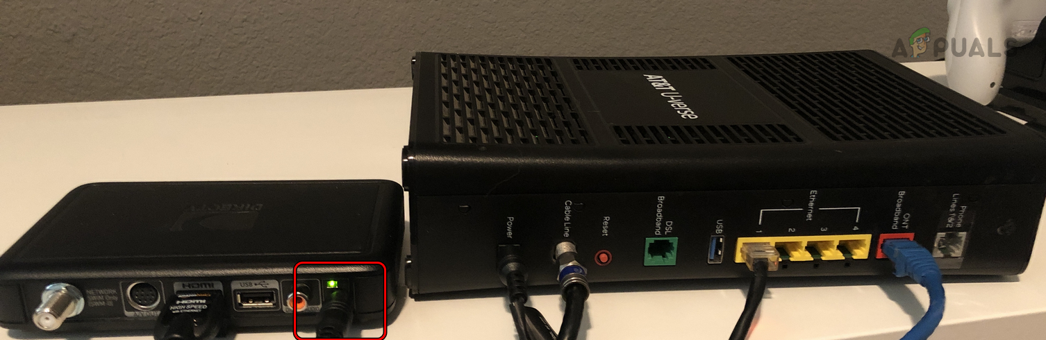 Unplug Power Cable of DirecTV Box