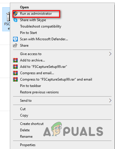 Run as administrator