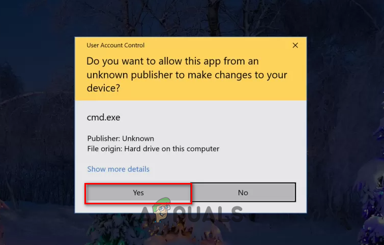 Run as administrator window