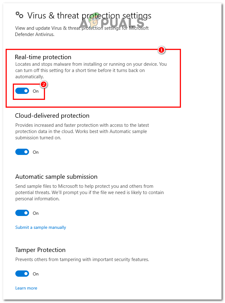 Disabling windows defender