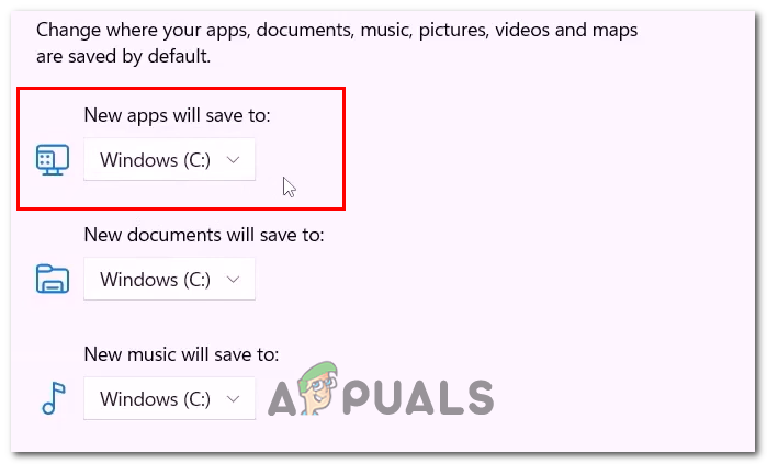 Changing the default install directory for applications