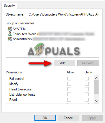 Adding Group or user names