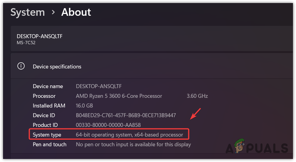 Checking the System Type of the Windows