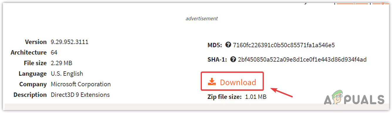 Downloading the D3DX9_43.DLL file