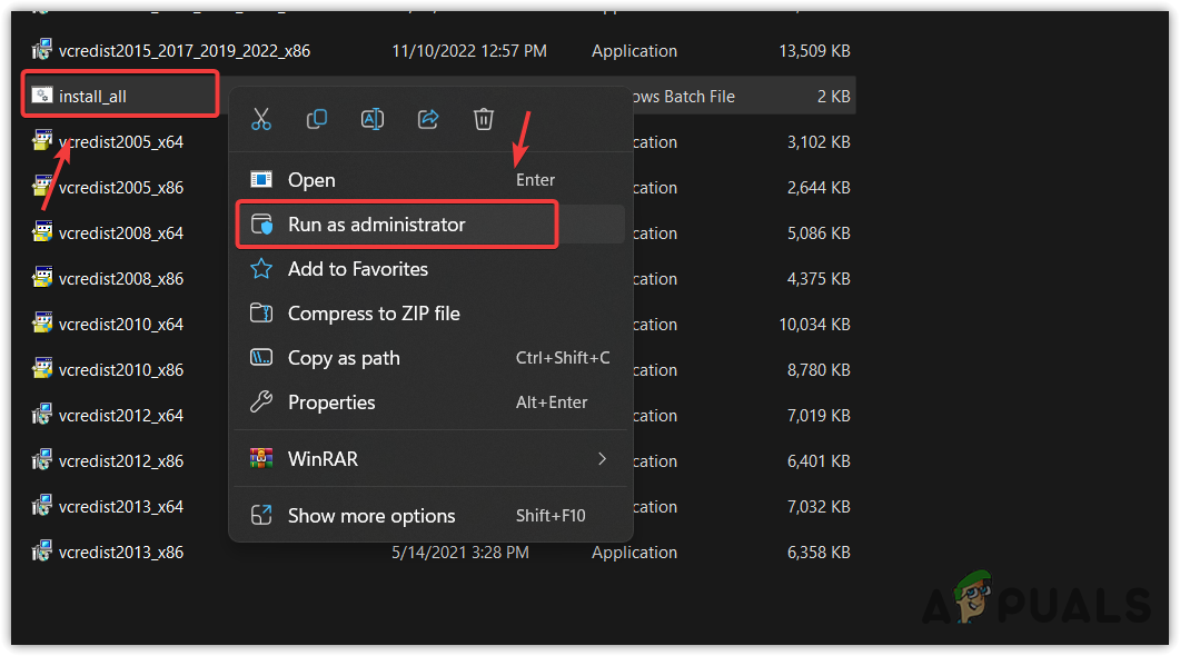 Installing All versions of Microsoft Visual C++ at a same time