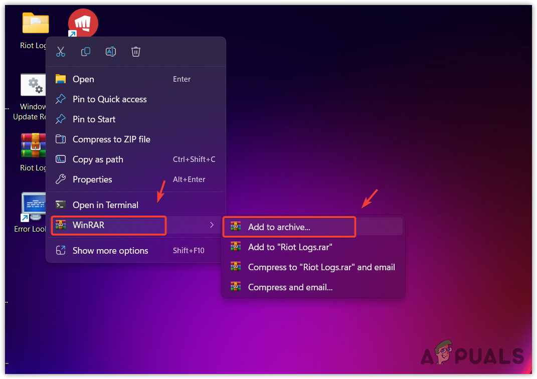 Making a Logs ZIP folder