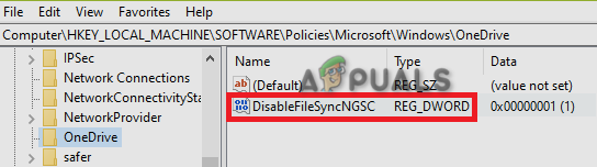 Modifying registry key