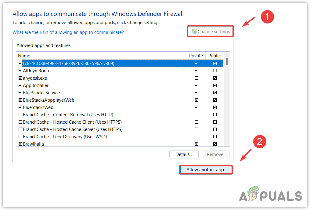 Moving to allow another app