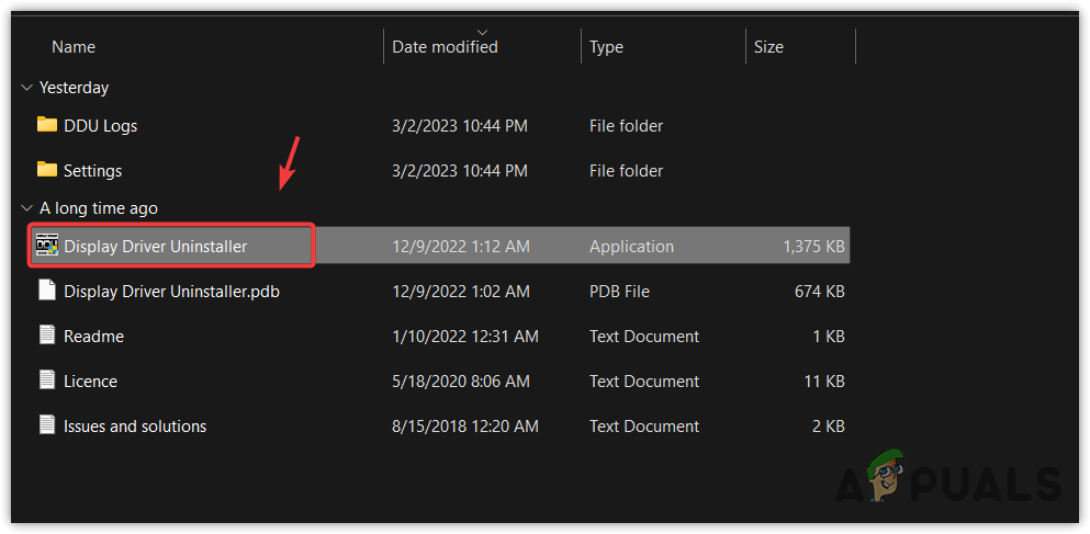 Opening Display Driver Uninstaller