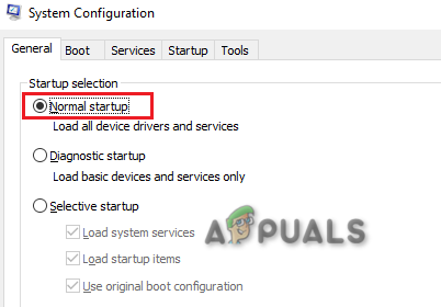 Opening Normal startup