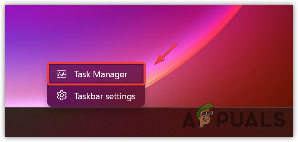 Opening Task Manager