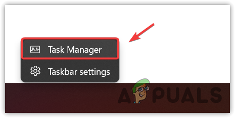 Opening Task Manager