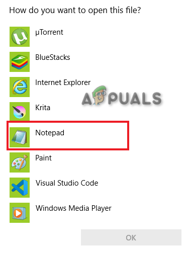 Opening host file in notepad