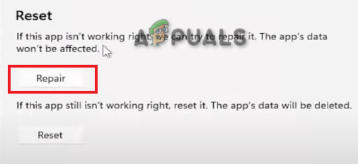 Repairing application 