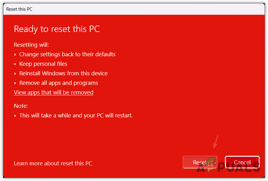 Resetting Windows