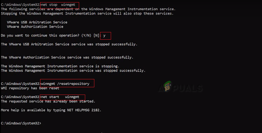 Resetting the Windows Management Instrumentation (WMI) Repository