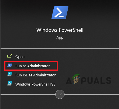 Running powershell as an administrator