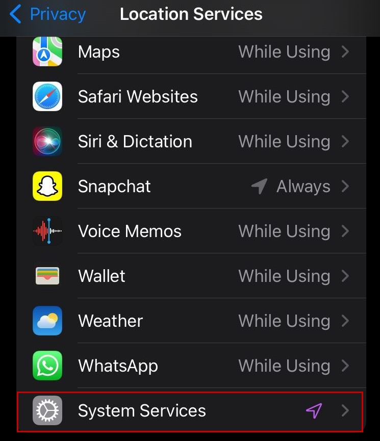 System Services in iPhone