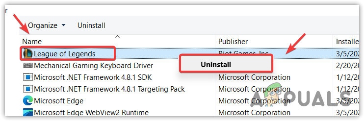 Uninstalling League Of Legends