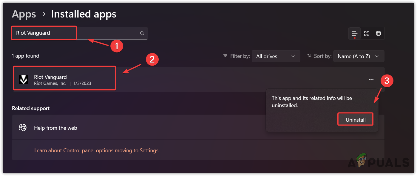 Uninstalling the Riot Vanguard