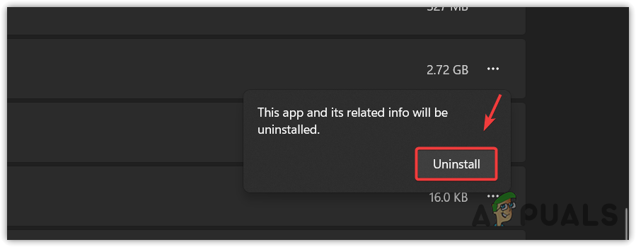 Uninstalling problematic application