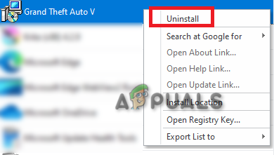Uninstalling program