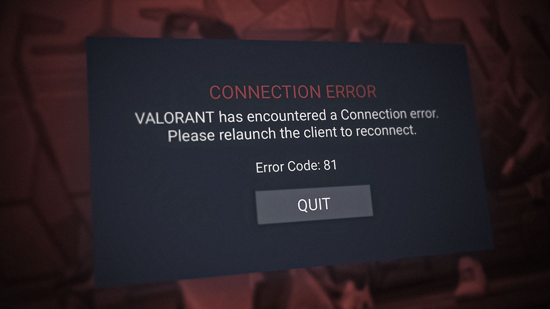 Valorant Error Code VAN 81