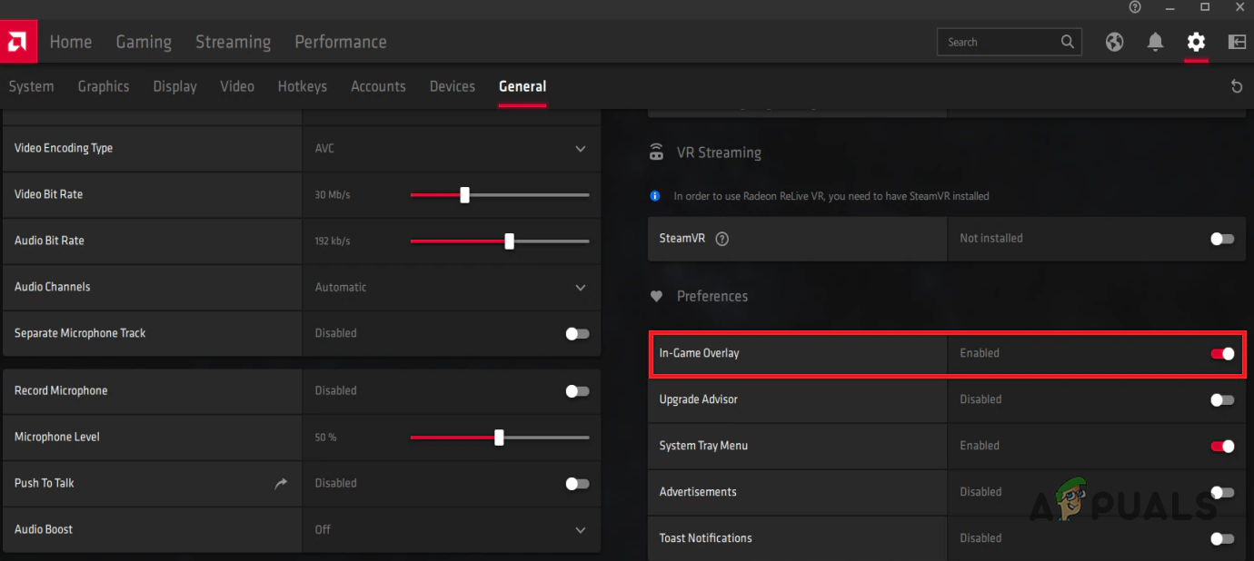 Disabling AMD Radeon In-Game Overlay