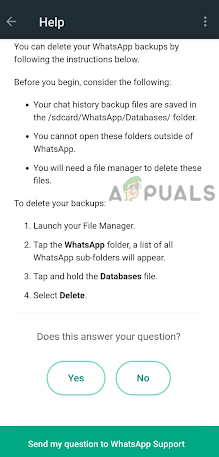Answering the question
