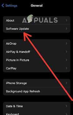 Tap on Software Update.