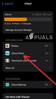 Click on iCloud Drive