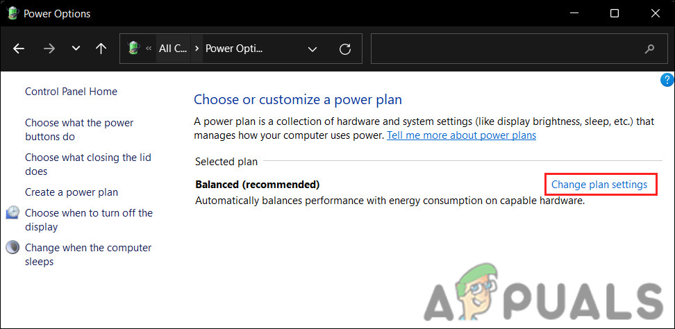 Change plan settings