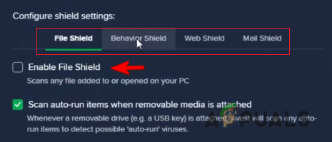 Disabling shield protection