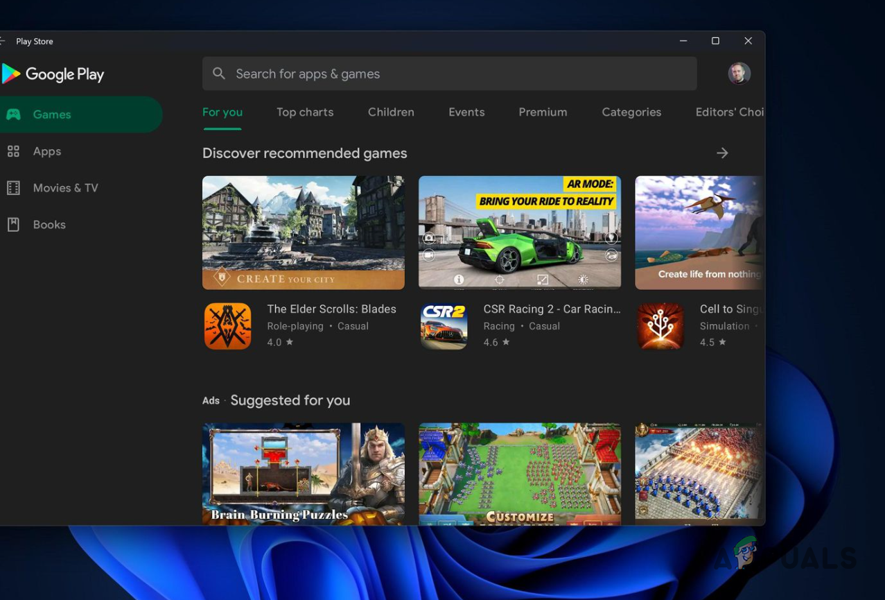 Google Play Store on Windows 11