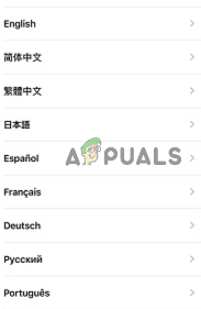 Selecting the language and location