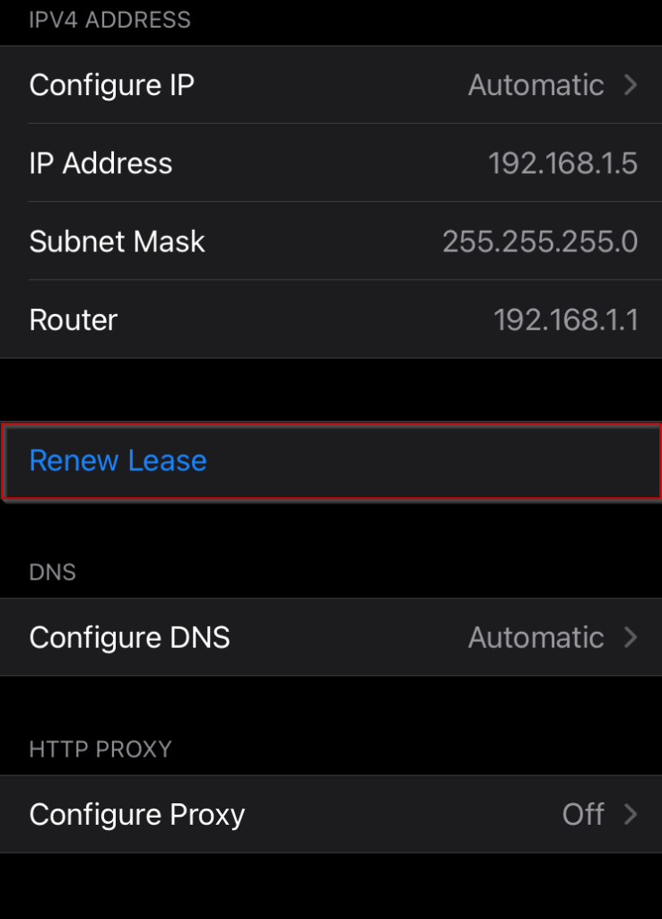 Renewing lease in iPhone