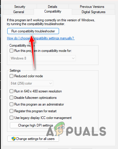 Running Compatibility Troubleshooter