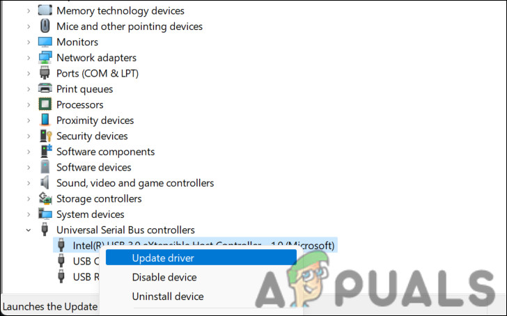 Update the USB driver
