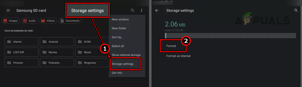 Format SD Card on a Phone