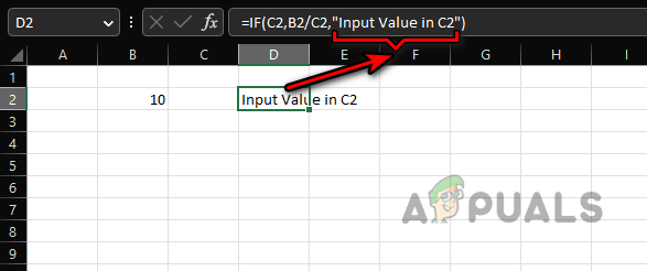 Show a Custom Message in the Place of #div/0! Error by Using IF