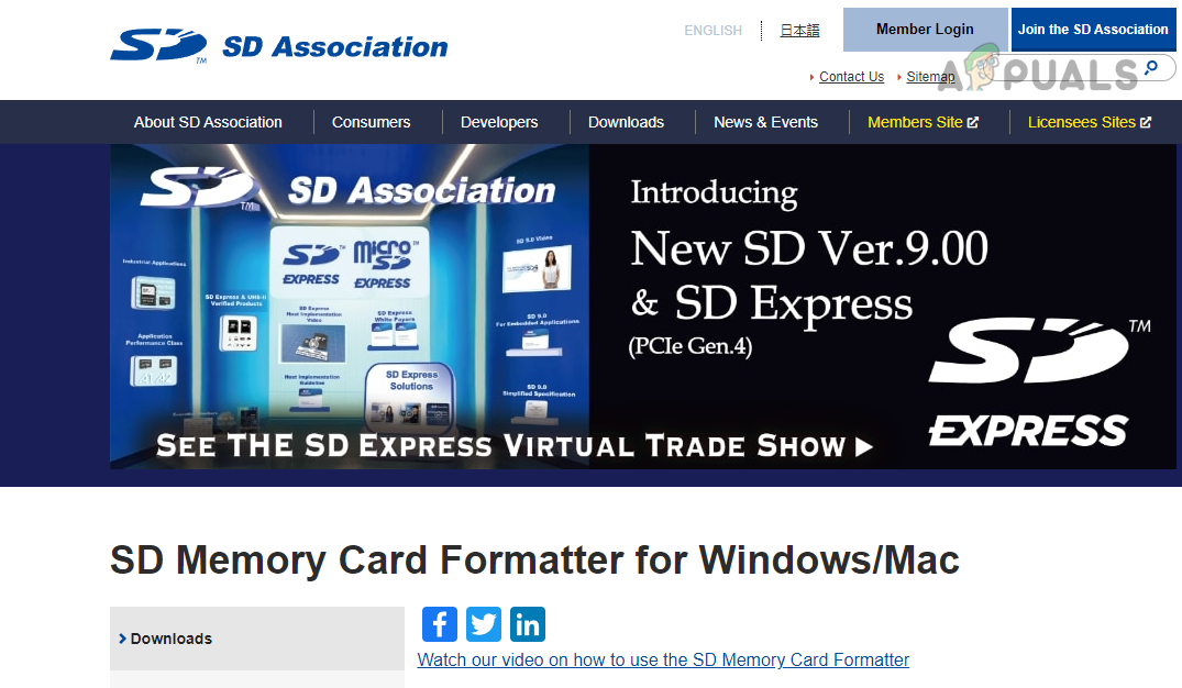 Download SD Card Formatter
