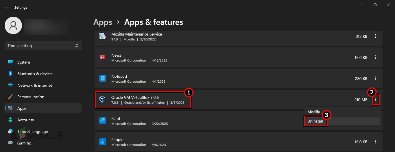 Uninstall Oracle VM Virtual Box