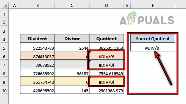 Divide by Zero Error in a PivotTable