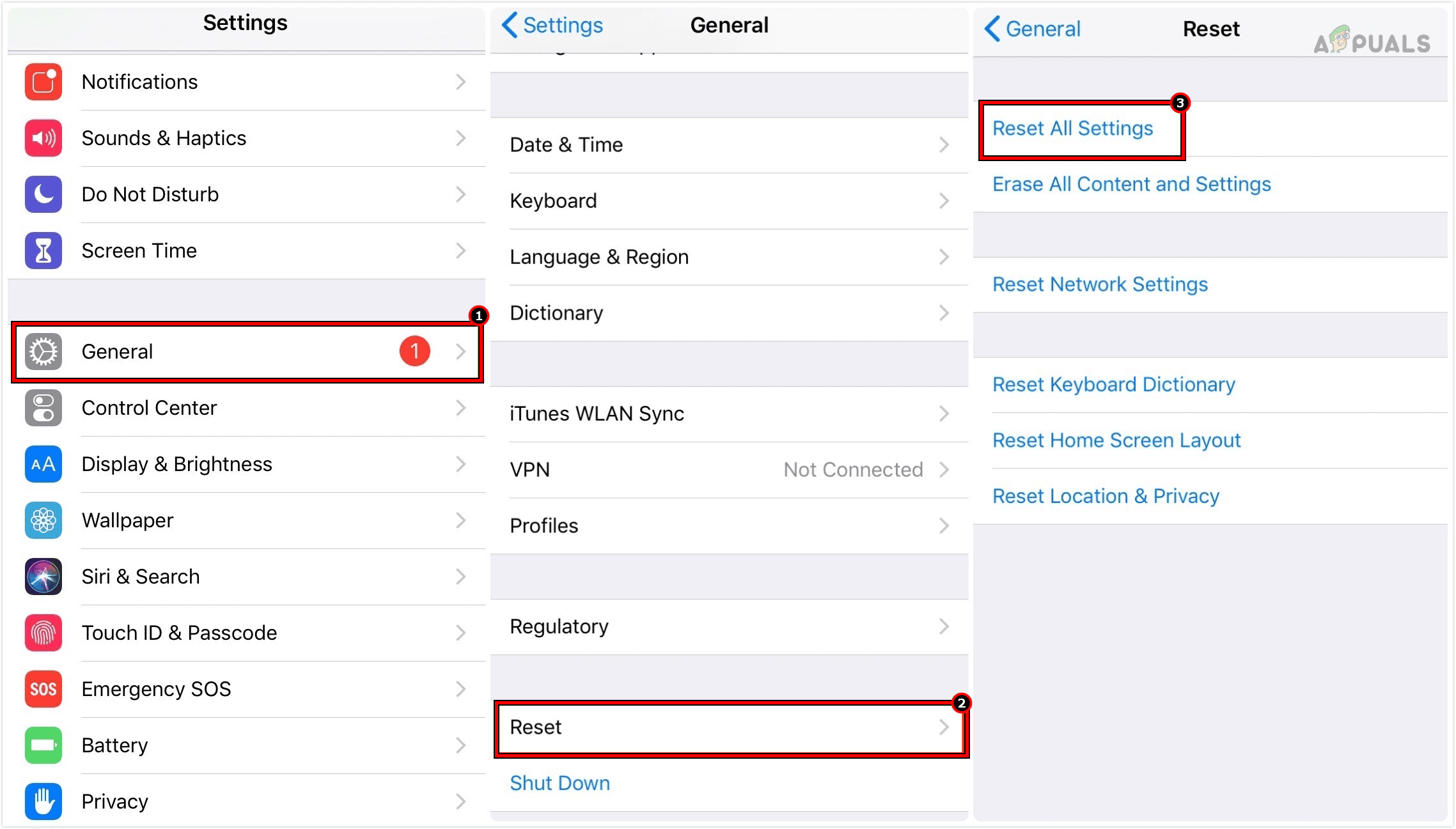 Reset All Settings of iPhone