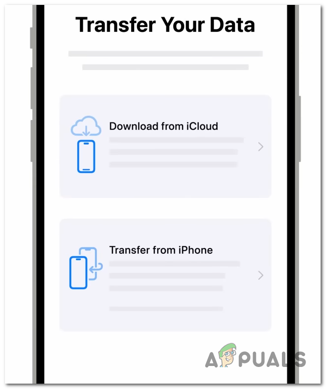Transferring data on iPhone