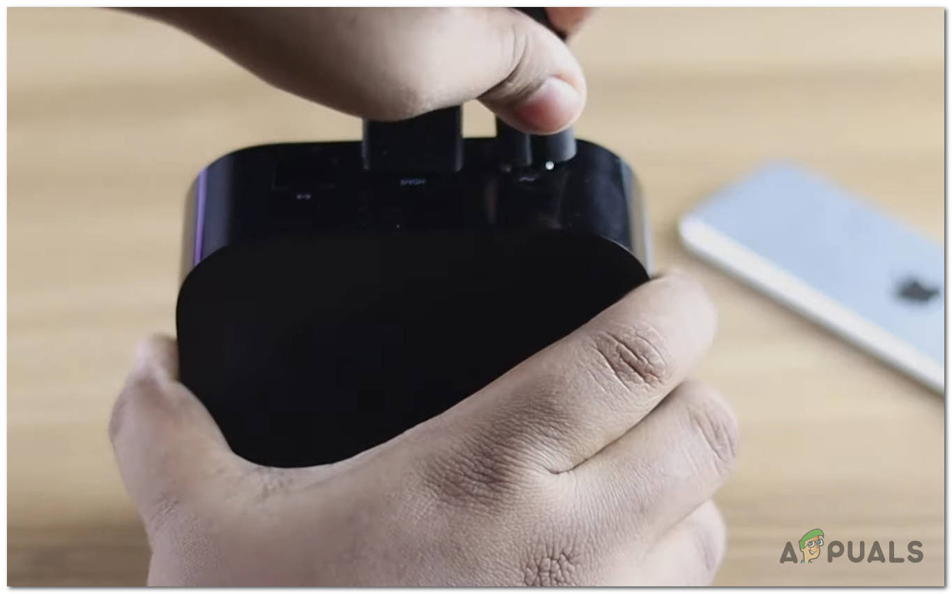 Power cycling the Apple TV